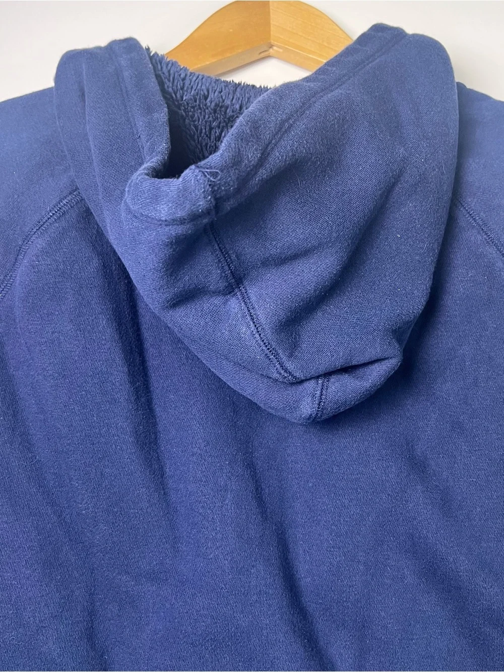 GAP Kids Navy Zip-Up Hoodie Sherpa Lined Size XL Cozy Unisex